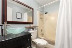 Guest bathroom on Upper Level offers Tub/shower